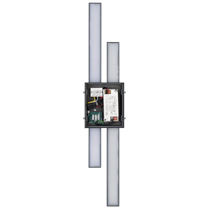 Ostel LED 2 Light Wall Light 20W Tri Colour Black - OSTEL EX2-BK