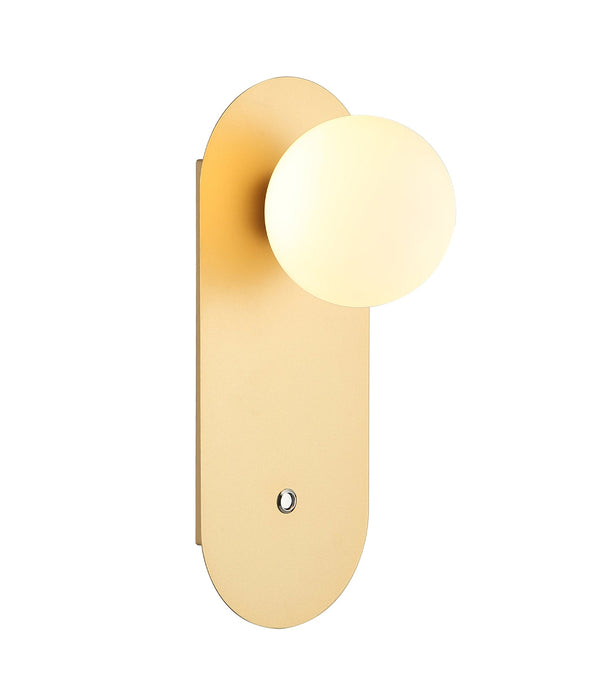 Ovalis Interior Oblong Base With Switch Wall Light Gold - OVALIS1