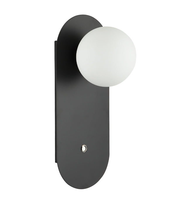 Ovalis Interior Oblong Base With Switch Wall Light Black - OVALIS2
