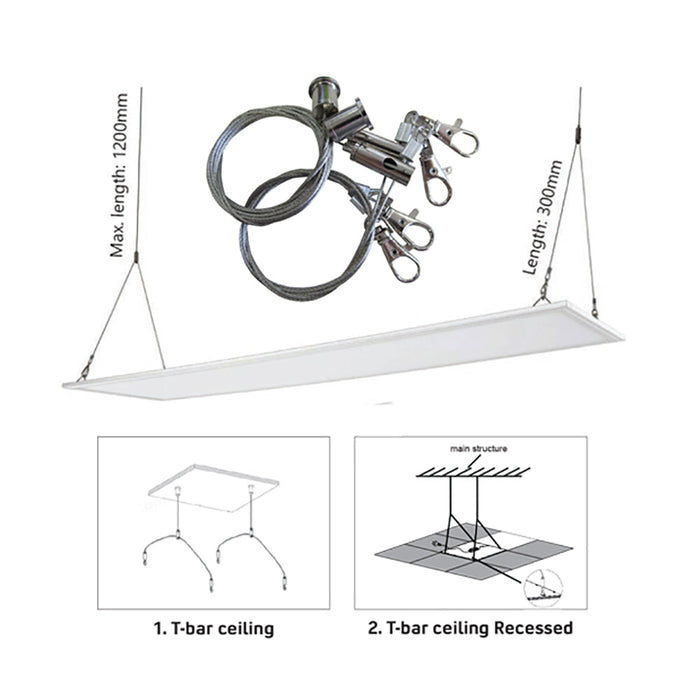 Buy Accessories & More Australia LED Panel Suspension Cable Kit - PANELSPKIT