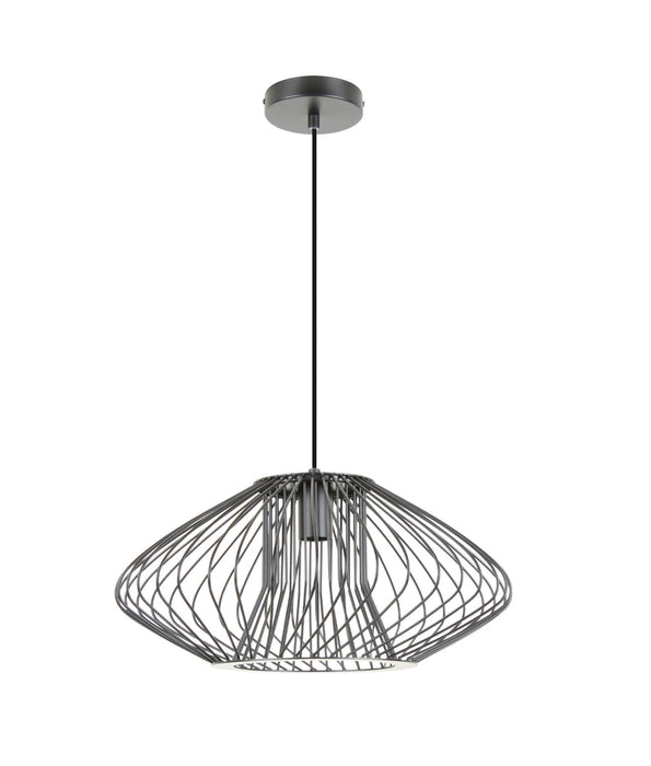 Parrilla 440mm Oval Cage Pendant Light Matte Black - PARRILLA1