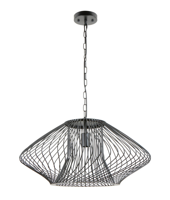 Parrilla 600mm Oval Cage Pendant Light Matte Black - PARRILLA3