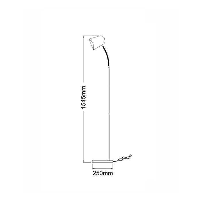 Buy Floor Lamps Australia PASTEL Interior Powder Coated Iron Floor Lamp White - PASTEL22FL