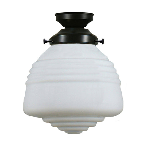 Buy DIY Batten Fix Lights Australia DIY Batten Fix Patina Black With Domec Opal Matt Glass - 3020036