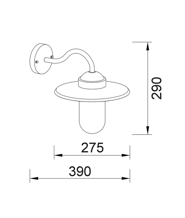 Payong Aluminium Exterior Wall Light Matte White - PAYONG2