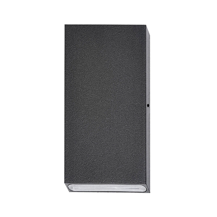 Buy Up / Down Wall Lights Australia PDL 12V LED Exterior Surface Mounted Rectangular Up/Down Pillar Wall Light 6W 3000K Black IP65 - PDLUDRECTBLK