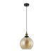 Buy Pendant Lights Australia Interior Amber Wine Glass Shape With Antique Brass Highlight 1 Light Pendant - PESINI3