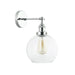 Buy Wall Sconce Australia Interior Clear Wine Glass Shape With Chrome Highlight 1 Light Wall Light - PESINI4W