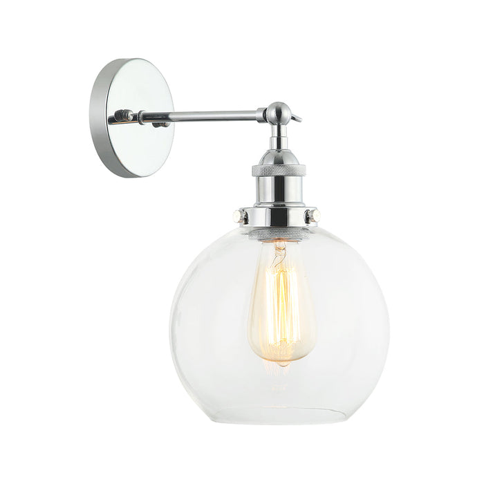 Buy Wall Sconce Australia Interior Clear Wine Glass Shape With Chrome Highlight 1 Light Wall Light - PESINI4W