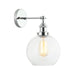 Buy Wall Sconce Australia Interior Clear Wine Glass Shape With Chrome Highlight 1 Light Wall Light - PESINI4W