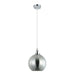 Buy Pendant Lights Australia Interior Black Smoke Wine Glass Shape With Chrome Highlight 1 Light Pendant - PESINI5