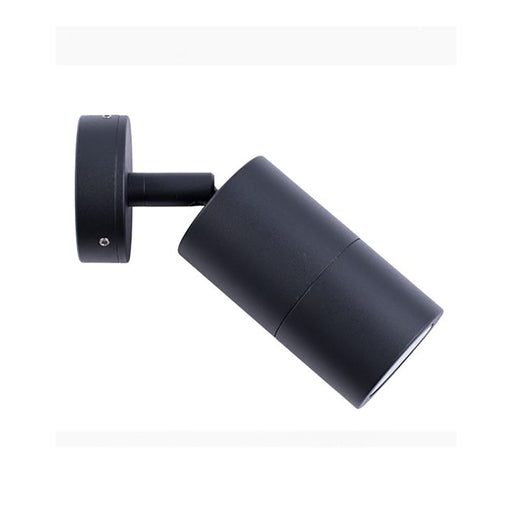 Buy Exterior Spotlights Australia GU10 Exterior Single Adjustable Wall Pillar Light Black IP65 - PG1ABL