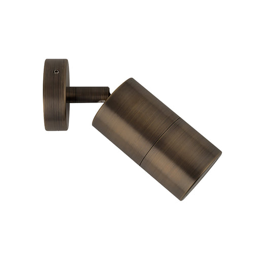 Buy Exterior Spotlights Australia MR16 12V Exterior Single Adjustable Wall Pillar Light Antique Brass IP65 - PM1ABR