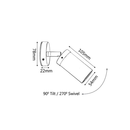 Buy Exterior Spotlights Australia MR16 12V Exterior Single Adjustable Wall Pillar Light Aged Copper IP54 - PM1ACECA
