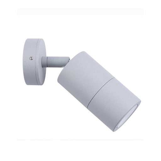 Buy Exterior Spotlights Australia MR16 12V Exterior Single Adjustable Wall Pillar Light Matt Grey IP65 - PM1ASIL