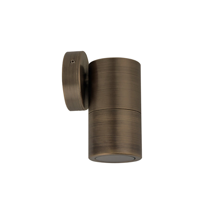 Buy Exterior Wall Lights Australia MR16 12V Exterior Single Fixed Wall Pillar Light Antique Brass IP65 - PM1FBR