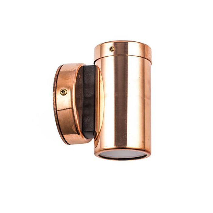 Buy Exterior Wall Lights Australia GU10 Exterior Single Fixed Wall Pillar Light Copper IP54 - PG1FCEC