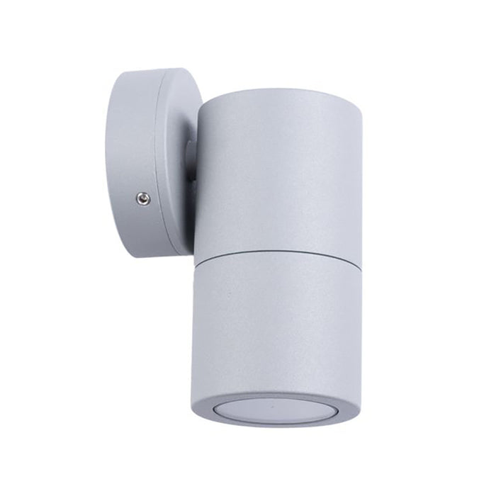 Buy Exterior Wall Lights Australia GU10 Exterior Single Fixed Wall Pillar Light Matt Grey IP65 - PG1FSIL