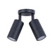 Buy Exterior Spotlights Australia MR16 12V Exterior Double Adjustable Wall Pillar Light Black IP65 - PM2ABL