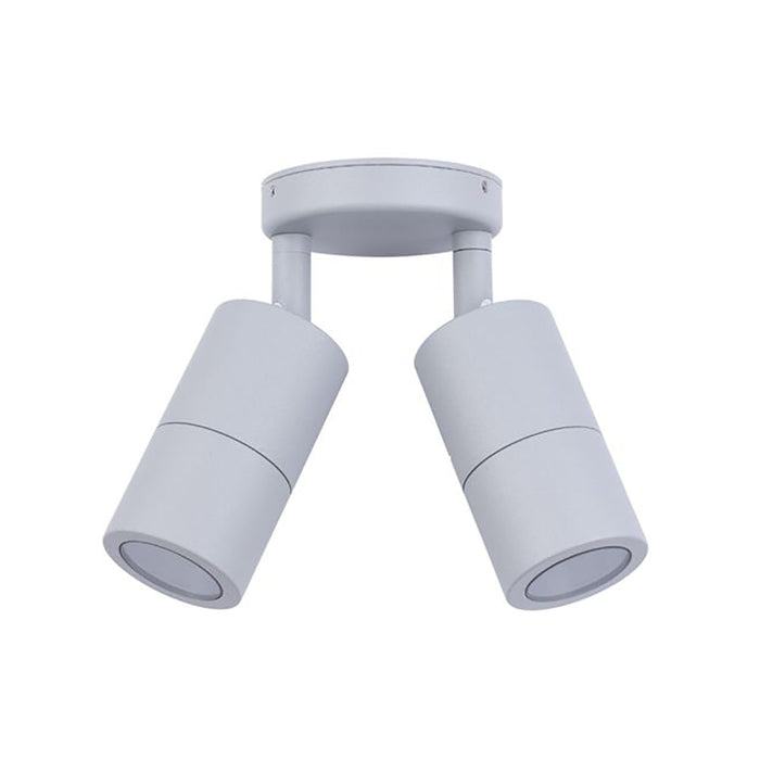 Buy Exterior Spotlights Australia MR16 12V Exterior Double Adjustable Wall Pillar Light Matt Grey IP65 - PM2ASIL