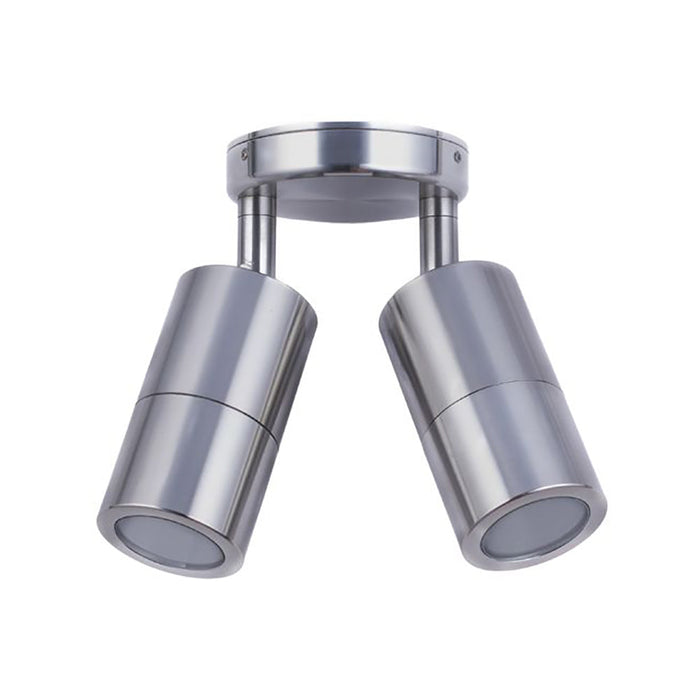 Buy Exterior Spotlights Australia GU10 Exterior Double Adjustable Wall Pillar Light Titanium IP65 - PG2AT