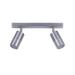 Buy Outdoor Ceiling Spotlights Australia GU10 Exterior Adjustable Head 2 Light Spotlight Titanium IP44 - PG2BART