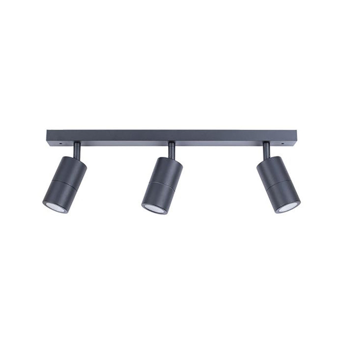 Buy Outdoor Ceiling Spotlights Australia GU10 Exterior Adjustable Head 3 Light Spotlight Black IP44 - PG3BARBL
