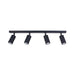 Buy Outdoor Ceiling Spotlights Australia GU10 Exterior Adjustable Head 4 Light Spotlight Black IP44 - PG4BARBL