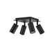 Buy Outdoor Ceiling Spotlights Australia GU10 Exterior Adjustable Head 4 Light Square Spotlight Black IP44 - PG4SQBL