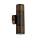 Buy Up / Down Wall Lights Australia GU10 Exterior Double Fixed Up/Down Wall Pillar Light Antique Brass IP65 - PGUDBR