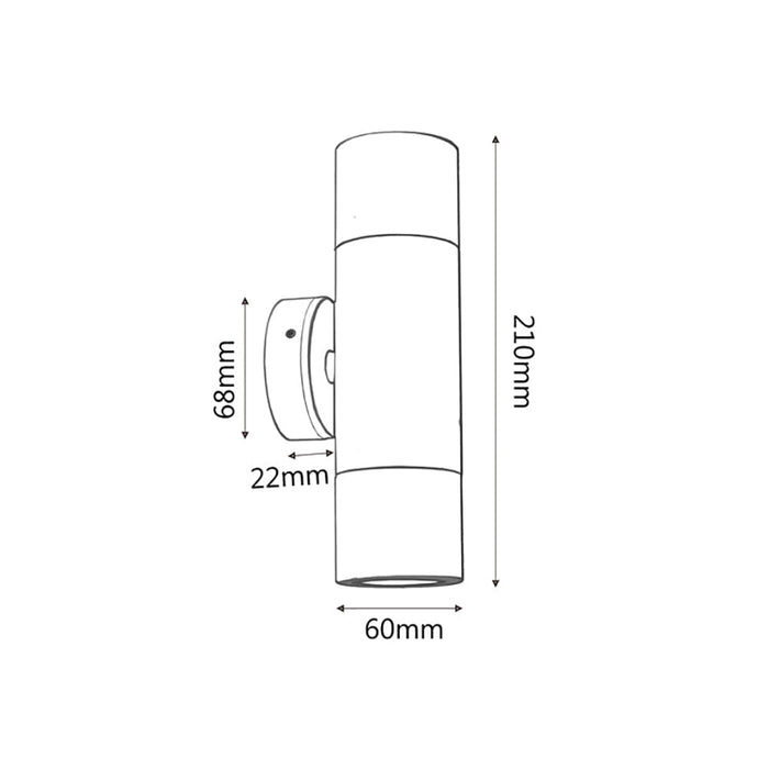 Buy Up / Down Wall Lights Australia Up / Down Wall Light W60mm Aged Brass - PGUDBR1
