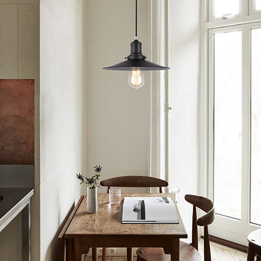 Buy Pendant Lights Australia PIATTO Black Iron 1 Light Pendant Small - PIATTO2
