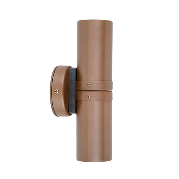 Buy Up / Down Wall Lights Australia GU10 Exterior Double Fixed Up/Down Wall Pillar Light Aged Copper IP54 - PGUDCECA