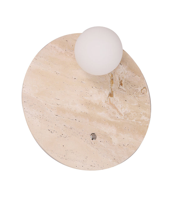 Poi Round Base Wall Light Opal & Beige - POI2
