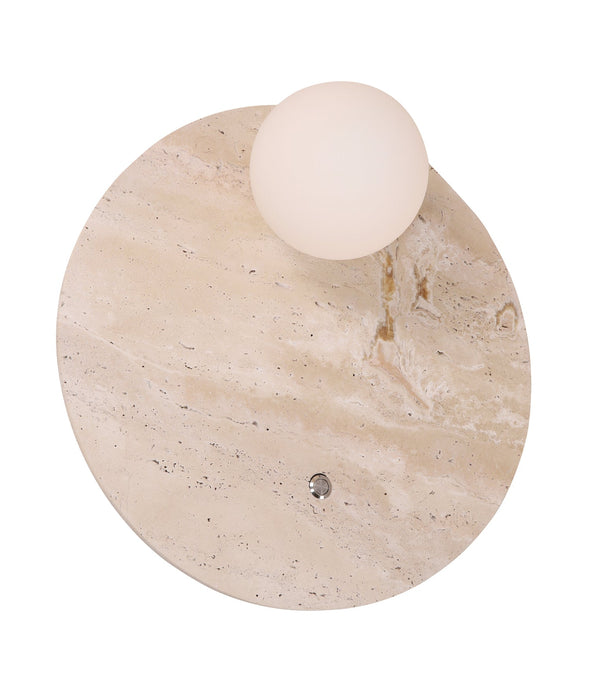 Poi Round Base Wall Light Opal & Beige - POI2
