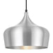 Buy Pendant Lights Australia Polk-30 1 Light Pendant Aluminium Brushed, Black POLK PE30-ALB
