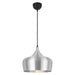 Buy Pendant Lights Australia Polk-30 1 Light Pendant Aluminium Brushed, Black POLK PE30-ALB