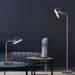 Buy Floor Lamps Australia Pollard 1 Light Floor Lamp Black & Antique Gold - POLLARD FL-BKAG