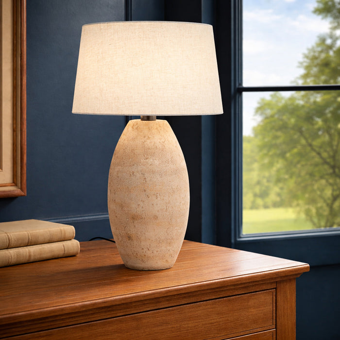 Pontus Table Lamp Travertine- PONTUS TL-BE