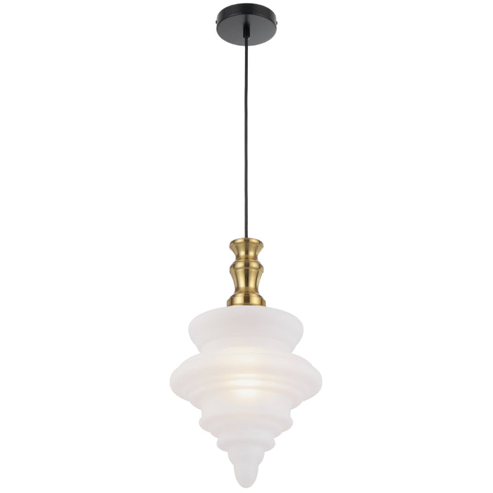 Privas 280mm Pendant Light Antique Gold & Frost - PRIVAS PE28-AGFR
