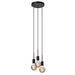 Buy Cluster Pendants Australia Paco Cluster Pendant 3 Lights Black Metal - 2112053003