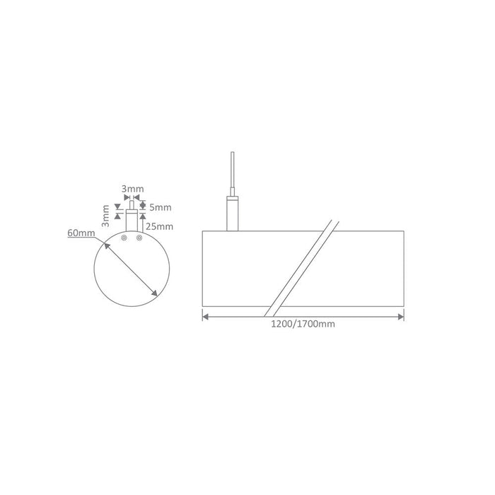 Buy LED Linear Lights Australia Pipe-60 LED Linear Light 21W Black Aluminium 4000K - 23116