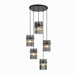 Buy Cluster Pendants Australia QUILO Cluster Pendant 5 Lights Black Smoke - QUILO PE5-BKSM