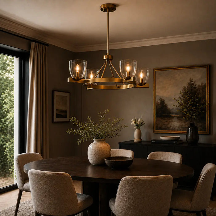 Radam 4 Light Pendant Vintage Brass - RADAM PE4-VB