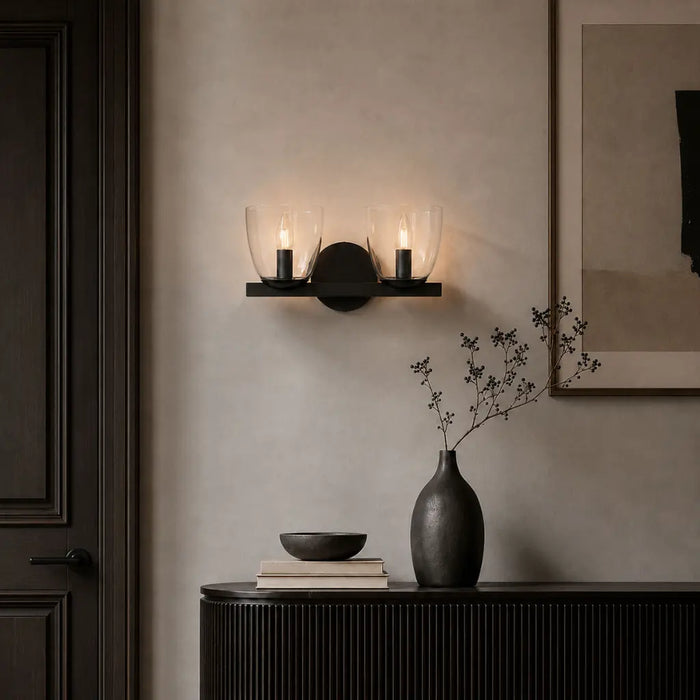 Radam Twin Wall Light Black - RADAM WB2-BK