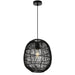 Buy Pendant Lights Australia Rana Pendant Light W300mm Black Rattan - RANA PE30-BK