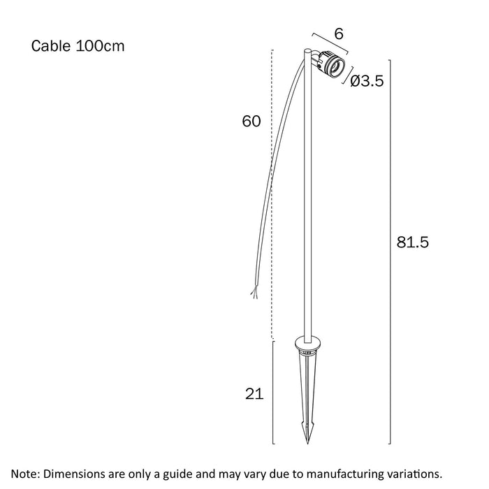 Rilto LED Spike Light 24V 3W 3000K Rust - RILTO PT3-RST324