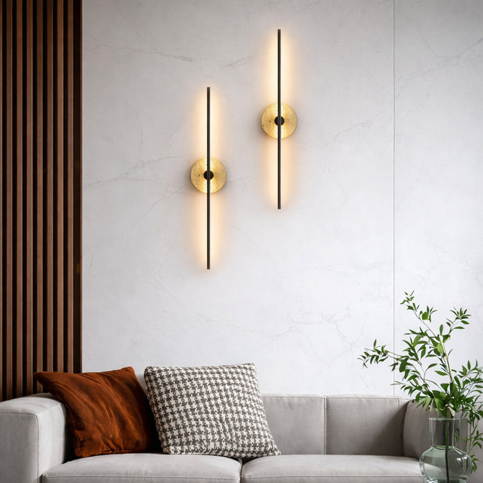 Rimini LED Wall Light 12W 3000K Travertine & Vintage Brass - RIMINI WB-BEVB