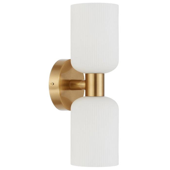 Riven Wall Light Antique Gold & Opal Matt - RIVEN WB2-AGOM
