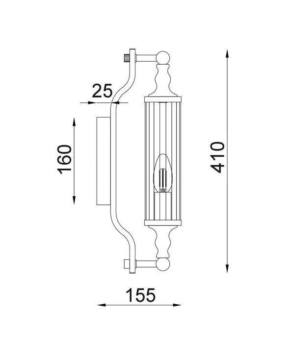 Rodillo Interior Wall Light Chrome - RODILLO2